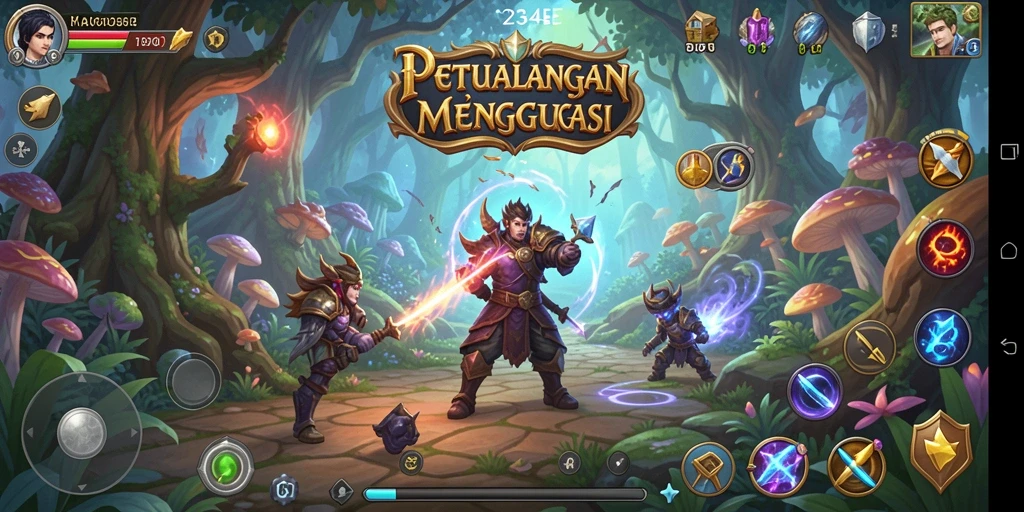 Tampilan menarik dari gameplay RPG 234E yang mengesankan.