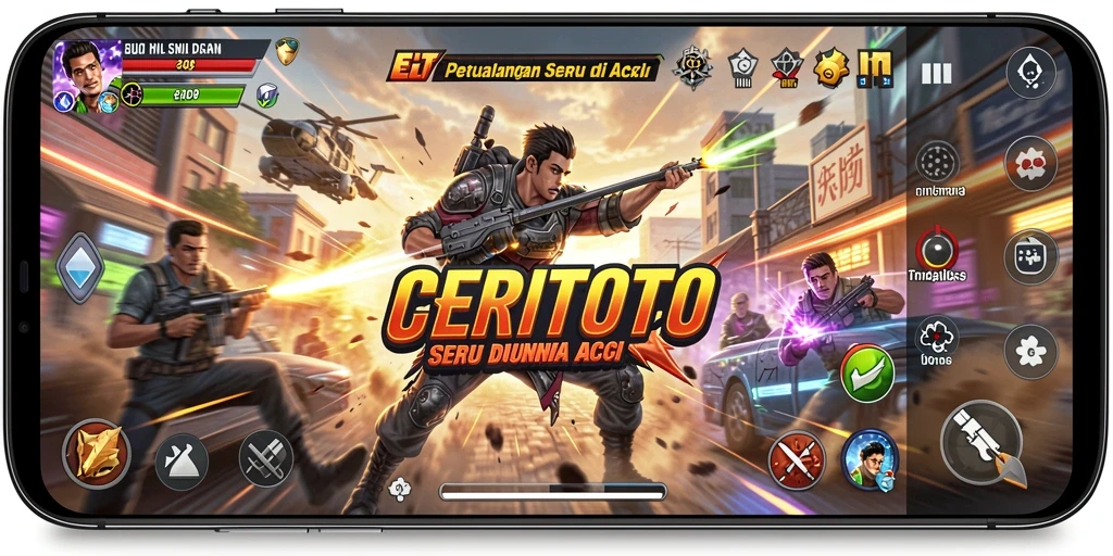 Tampilan gameplay CERITOTO yang penuh aksi dan seru.