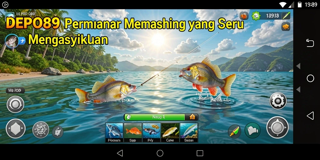 Screenshot permainan DEPO89 dengan gameplay memancing yang menawan.