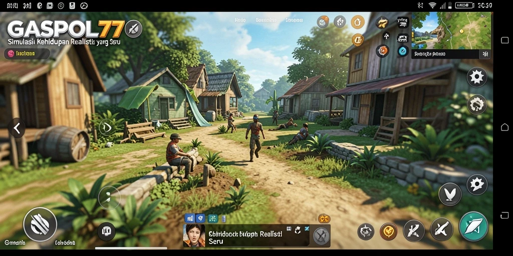 Screenshot utama GASPOL77 menampilkan gameplay yang intens dan interaksi sosial.