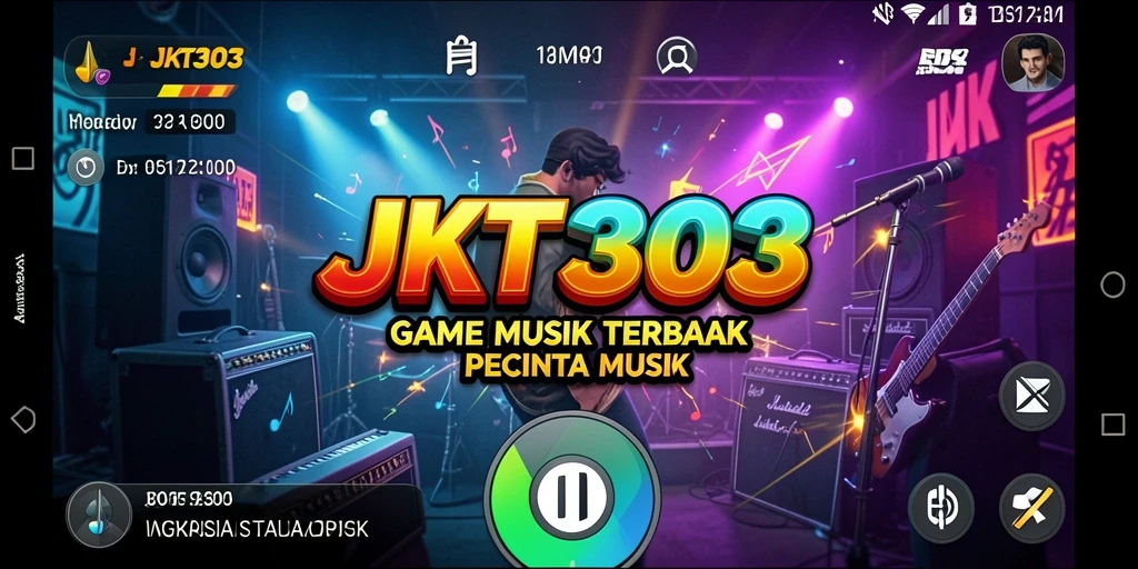 Tampilan gameplay JKT303 dengan berbagai tantangan musik.