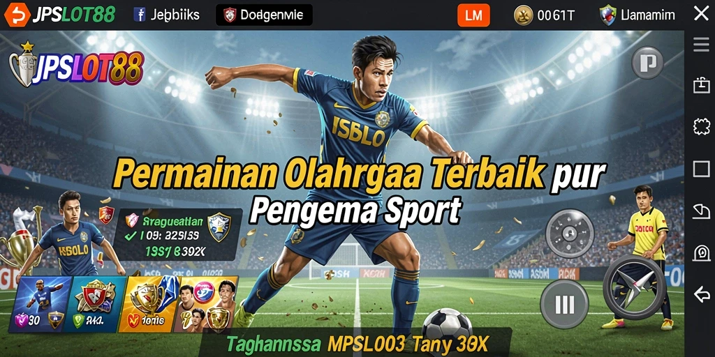 Tampilan gameplay JPSLOT88 menunjukkan aksi olahraga yang seru dan menegangkan.