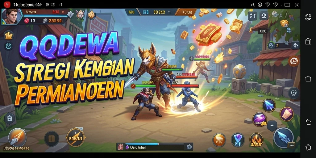 Tangkapan layar menampilkan aksi strategis yang mendebarkan di QQDEWA.