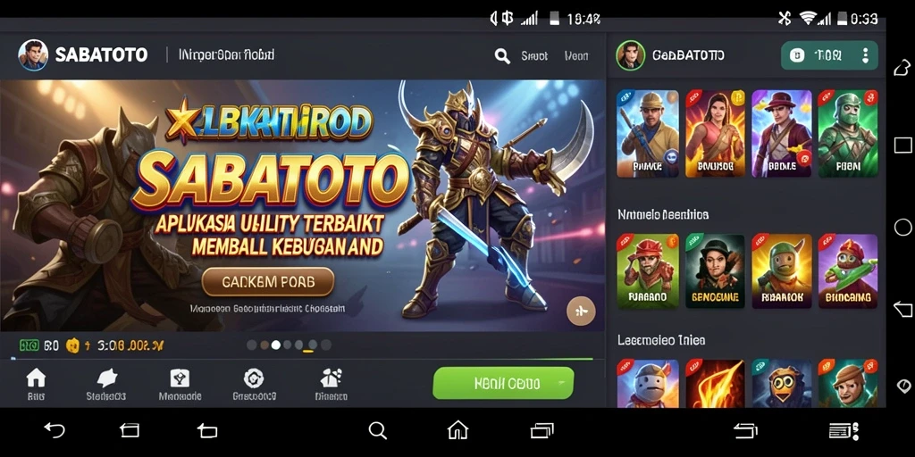 Tampilan antarmuka SABATOTO yang clean dan user-friendly.