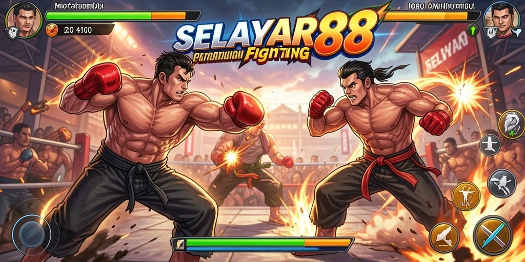 Tampilan gameplay <strong>SELAYAR88</strong> yang mendebarkan dalam pertarungan Fighting.