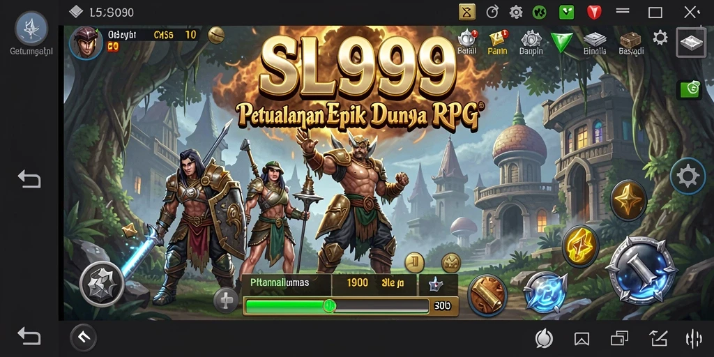 Tangkapan layar SL999 menunjukkan aksi pertempuran yang mendebarkan dalam dunia RPG.