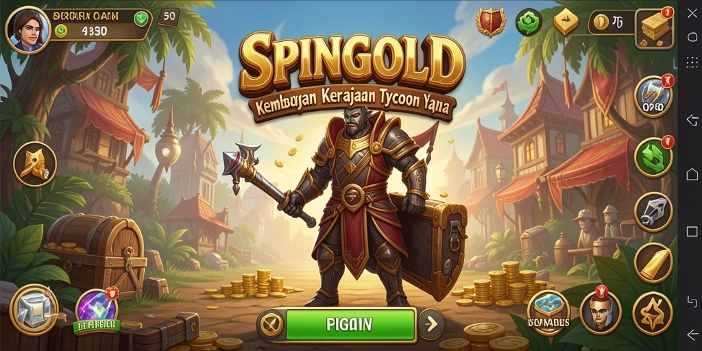 Tampilan gameplay SPINGOLD yang menarik dan interaktif.
