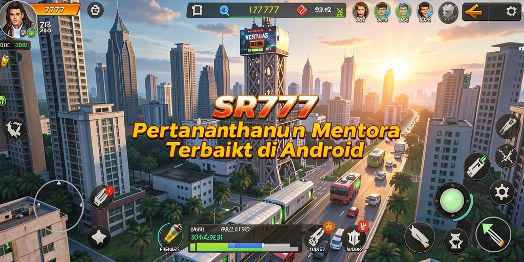 Tangkapan layar gameplay menakjubkan dari SR777 Tower Defense.