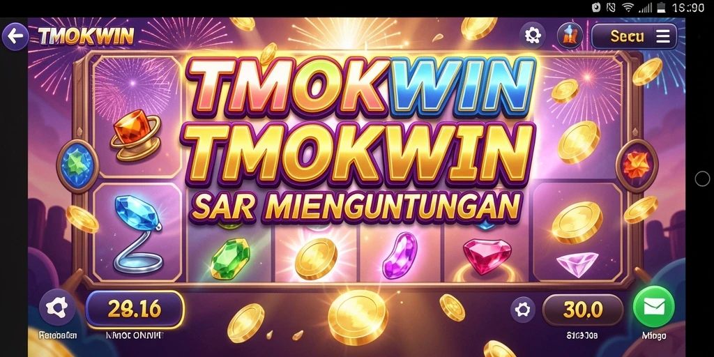 Tampilan gameplay slot yang menarik dan penuh warna di TMOKWIN.